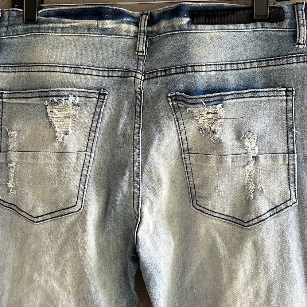 Rockstar, original Distressed Light Blue Jeans - Picture 4 of 6